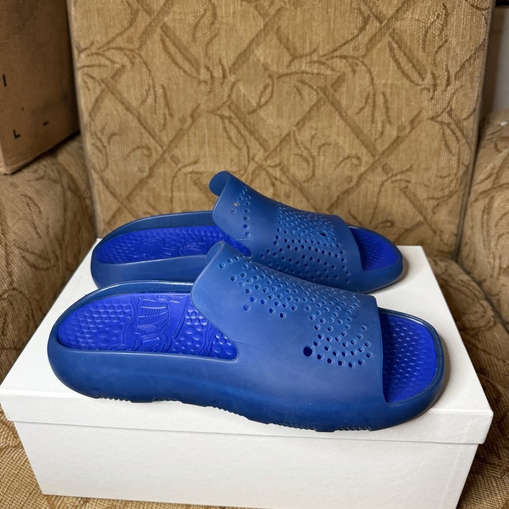 Burberry Men's "Stingray" Rubber Pool Slide Flip Flop Midnight Shoes US 8 EU 41 - Picture 4 of 9